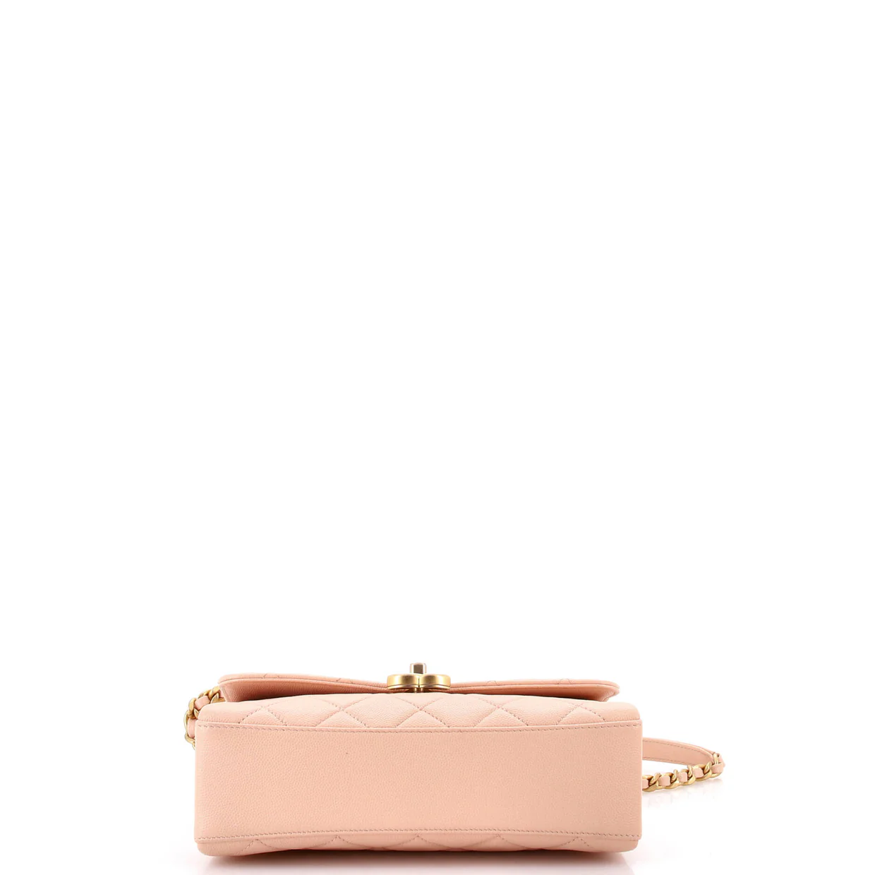 Carry Me Top Handle Flap Bag Quilted Caviar Small - Deep Luxury