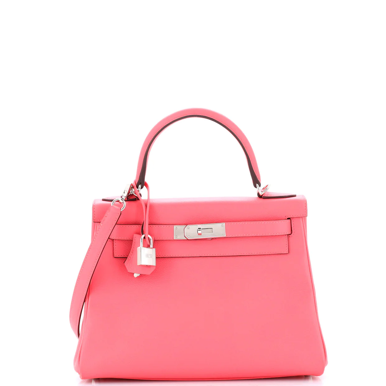 Kelly Handbag Rose Azalée Evercolor with Palladium Hardware 28 - Deep Luxury