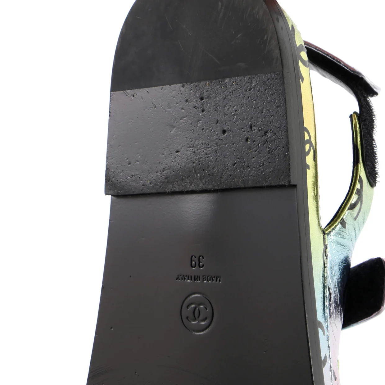 Women's Velcro Dad Sandals Printed Laminated Leather - Deep Luxury