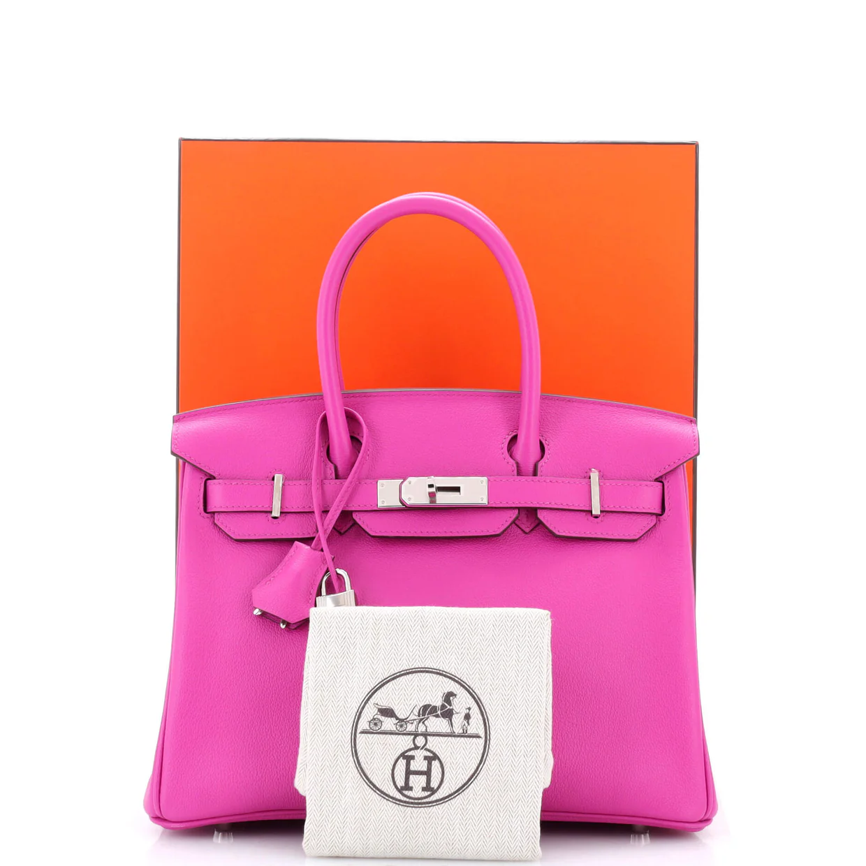 Birkin Handbag Magnolia Novillo with Palladium Hardware 30 - Deep Luxury