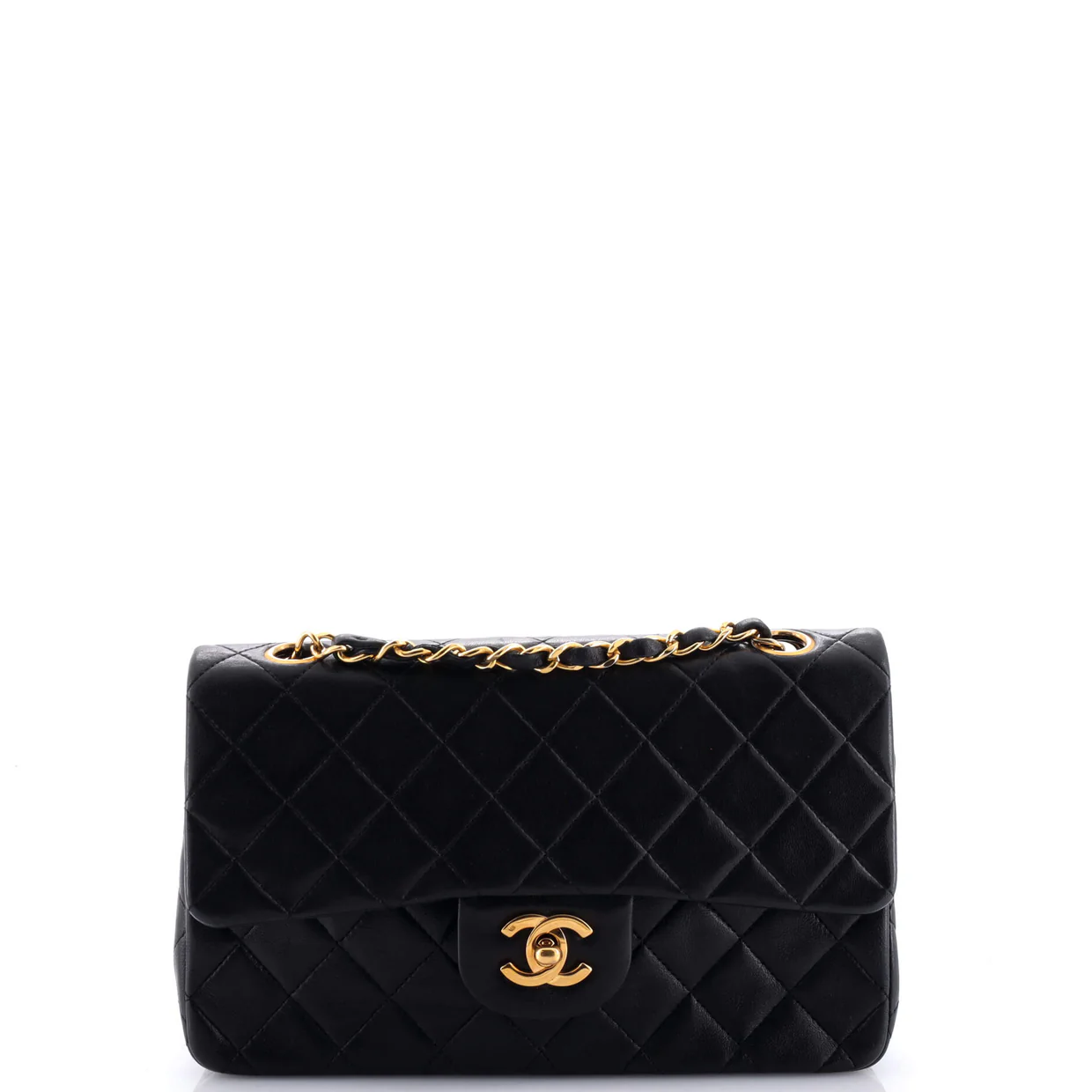 Vintage Classic Double Flap Bag Quilted Lambskin Small - Deep Luxury