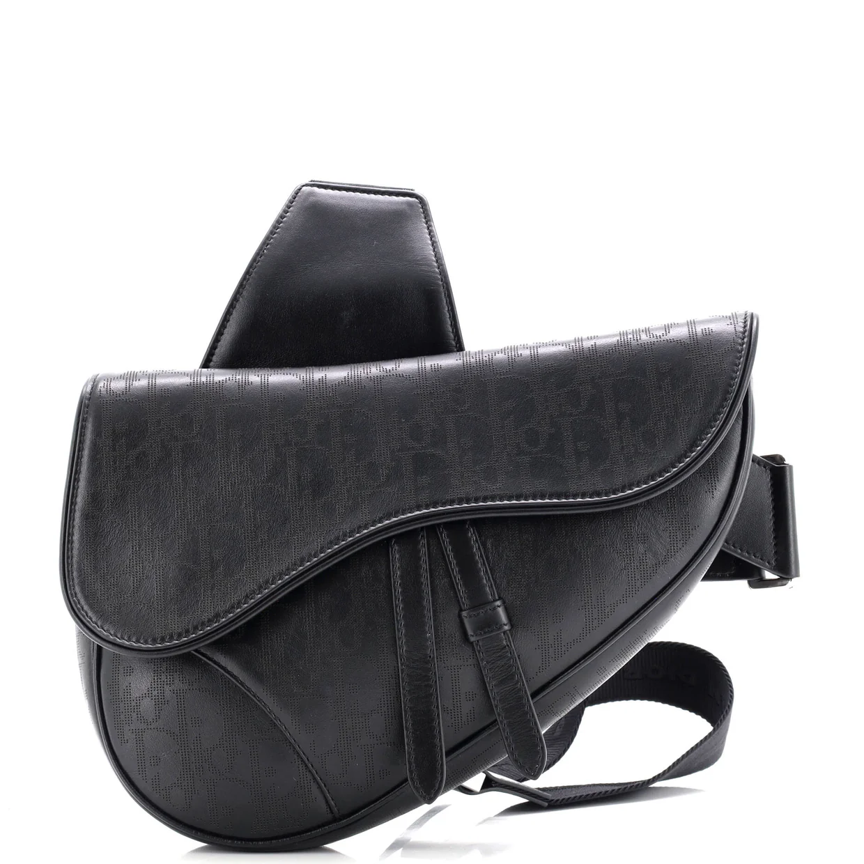 Saddle Crossbody Bag Oblique Galaxy Leather - Deep Luxury
