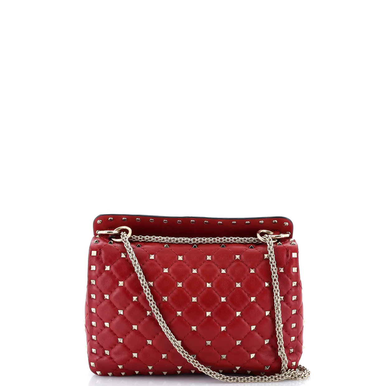 Rockstud Spike Flap Bag Quilted Leather Medium - Deep Luxury