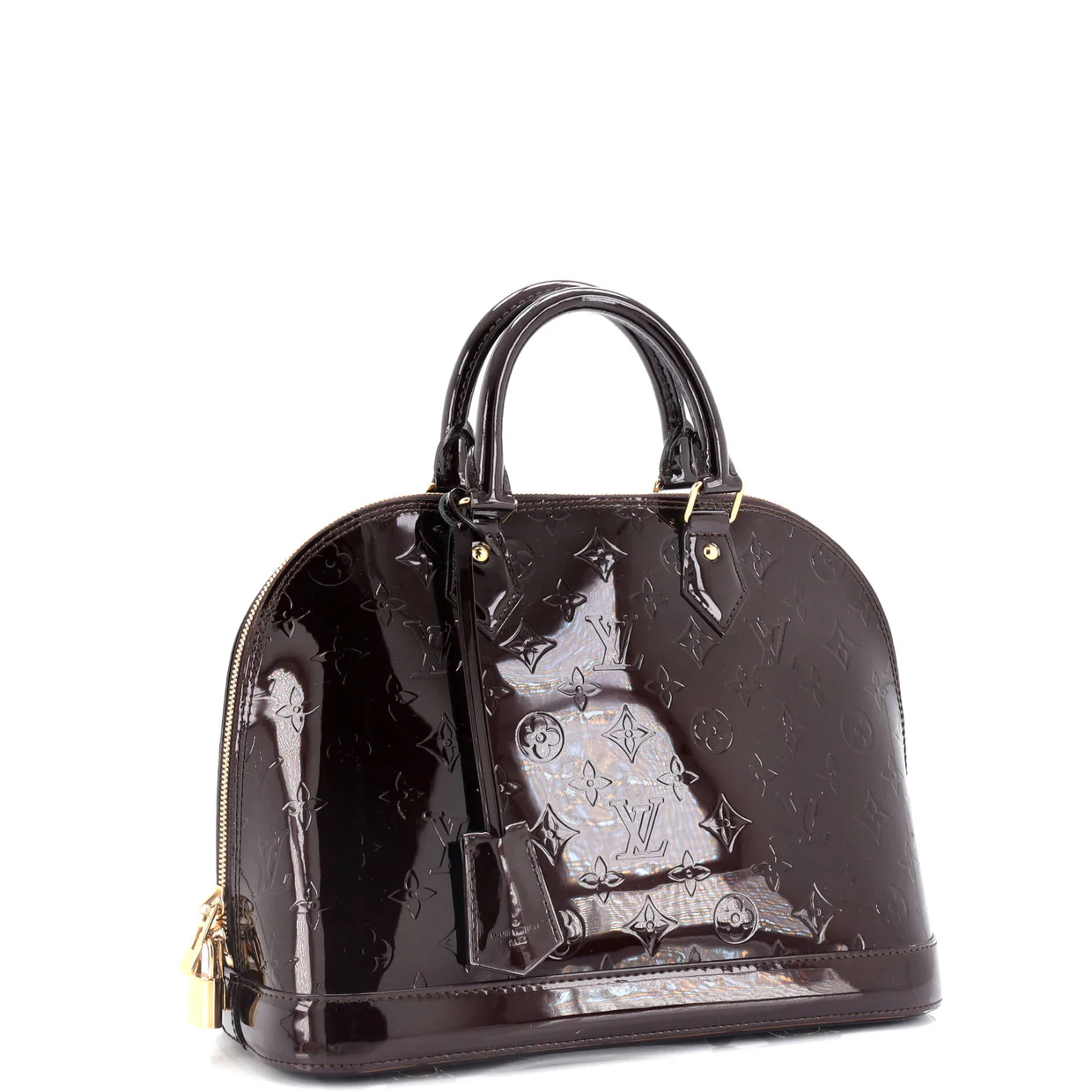 Alma Handbag Monogram Vernis PM - Deep Luxury