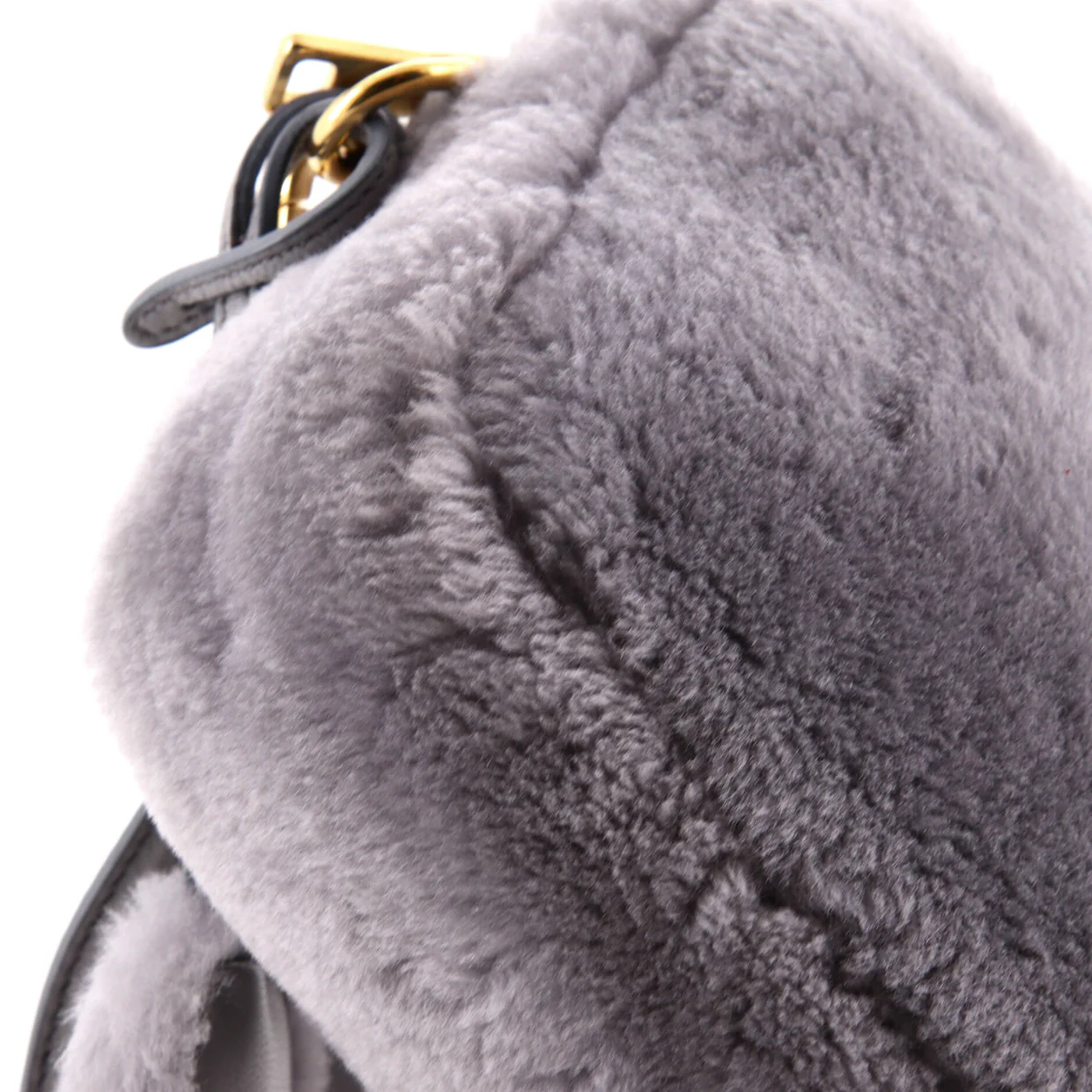 Flou Camera Crossbody Bag Shearling Small - Deep Luxury