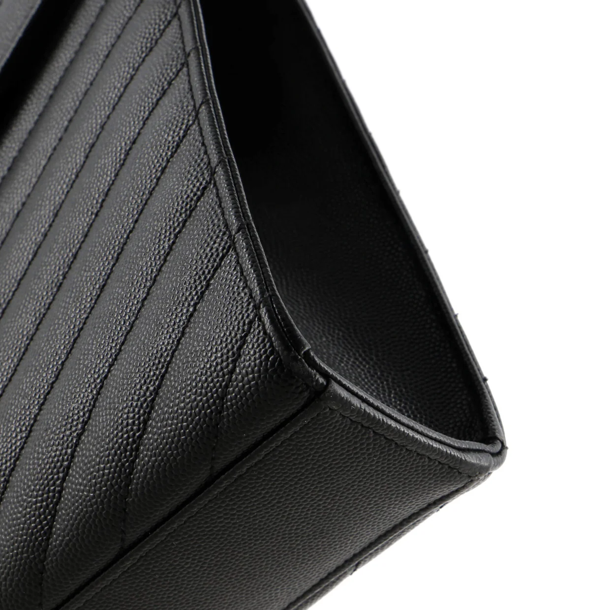 Classic Monogram Envelope Satchel Matelasse Chevron Leather Large - Deep Luxury