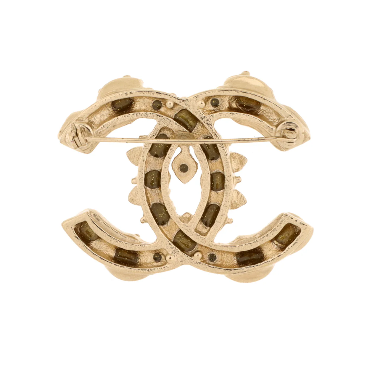 CC Brooch Metal with Resin - Deep Luxury