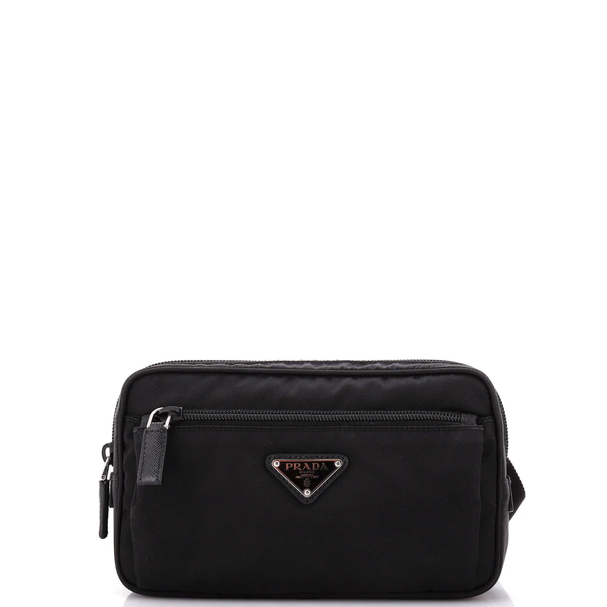 Front Pocket Belt Bag Re-Nylon with Saffiano Leather - Deep Luxury