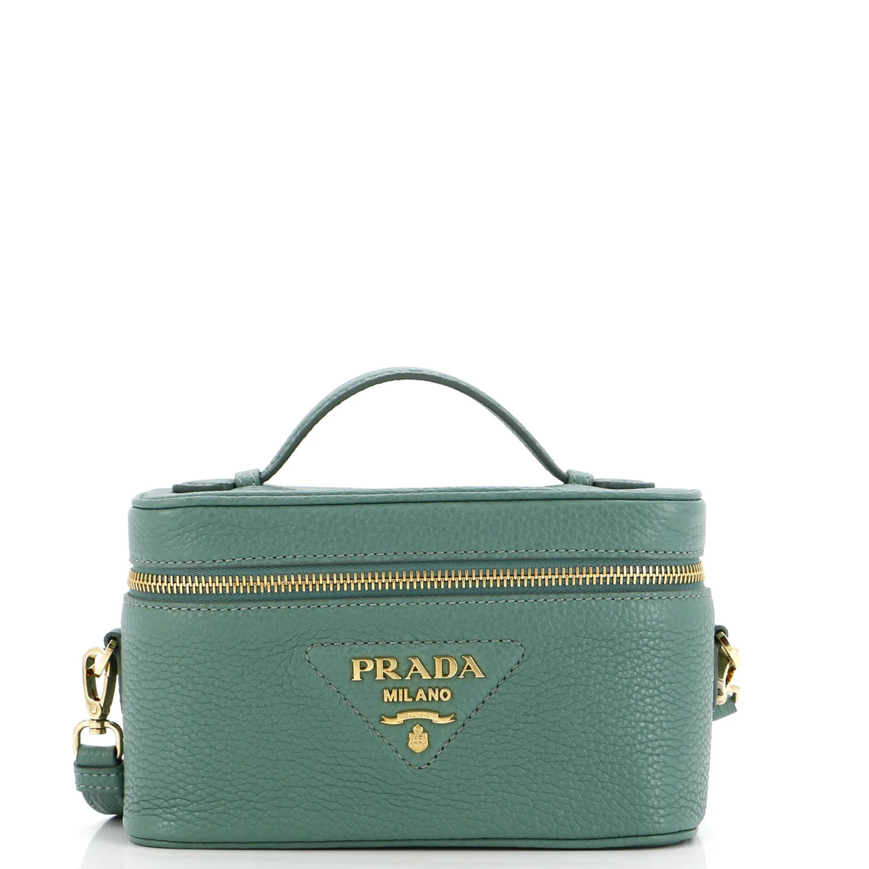 Convertible Top Handle Vanity Shoulder Bag Vitello Daino Mini - Deep Luxury
