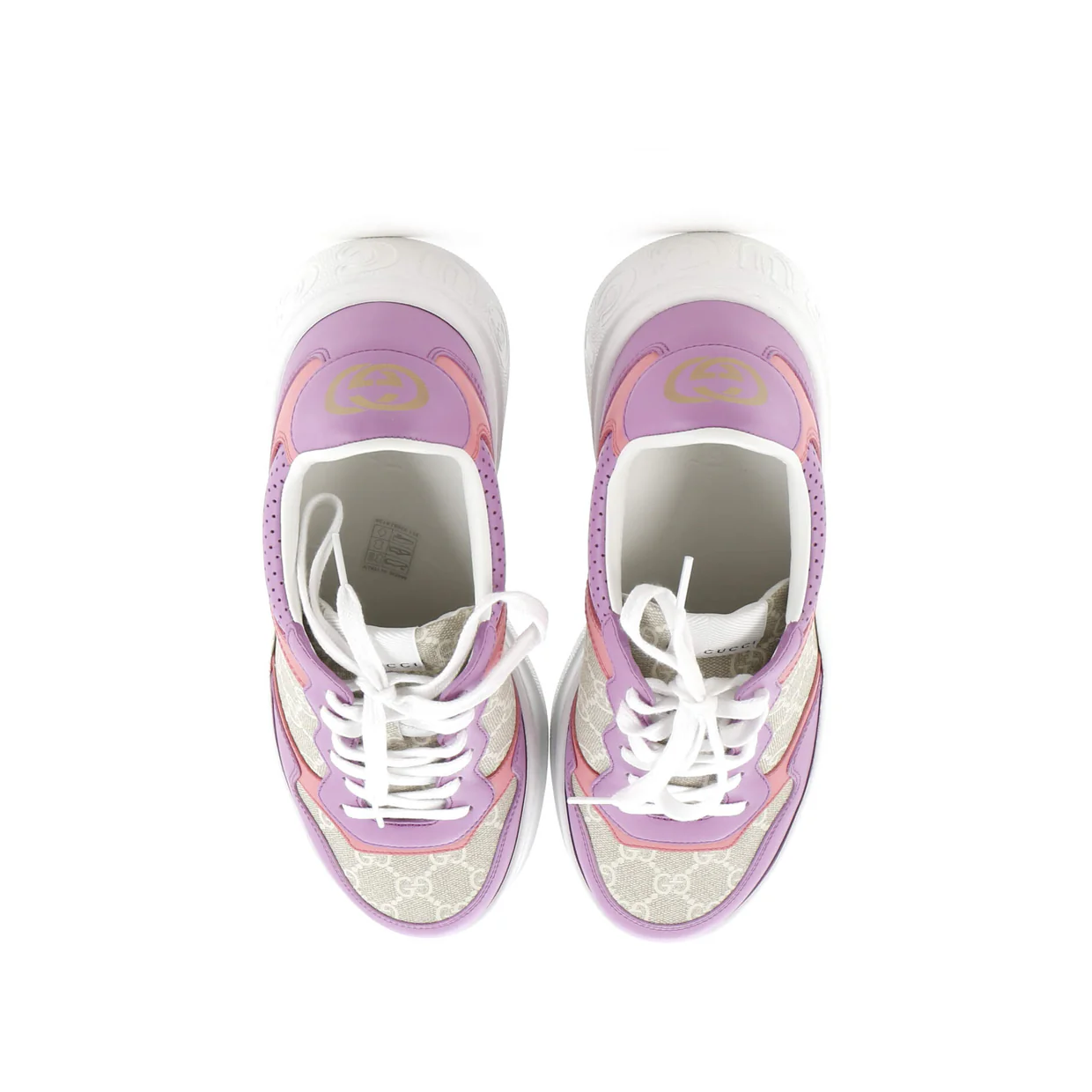 Women's Dali Platform Sneakers GG Coated Canvas and Leather - Deep Luxury