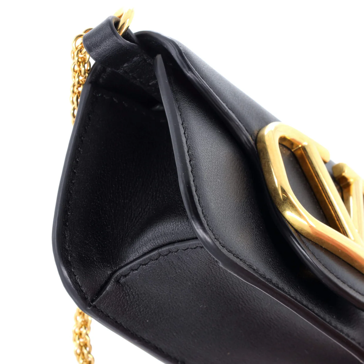 VLogo Loco Flap Shoulder Bag Leather Mini - Deep Luxury