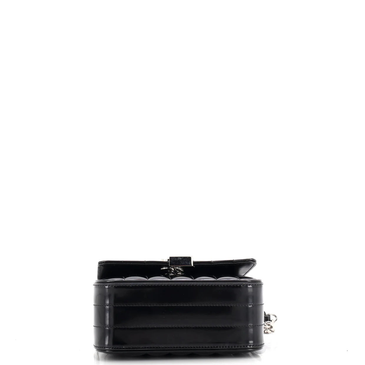 Vicky Crossbody Bag Vertical Quilted Patent Small - Deep Luxury