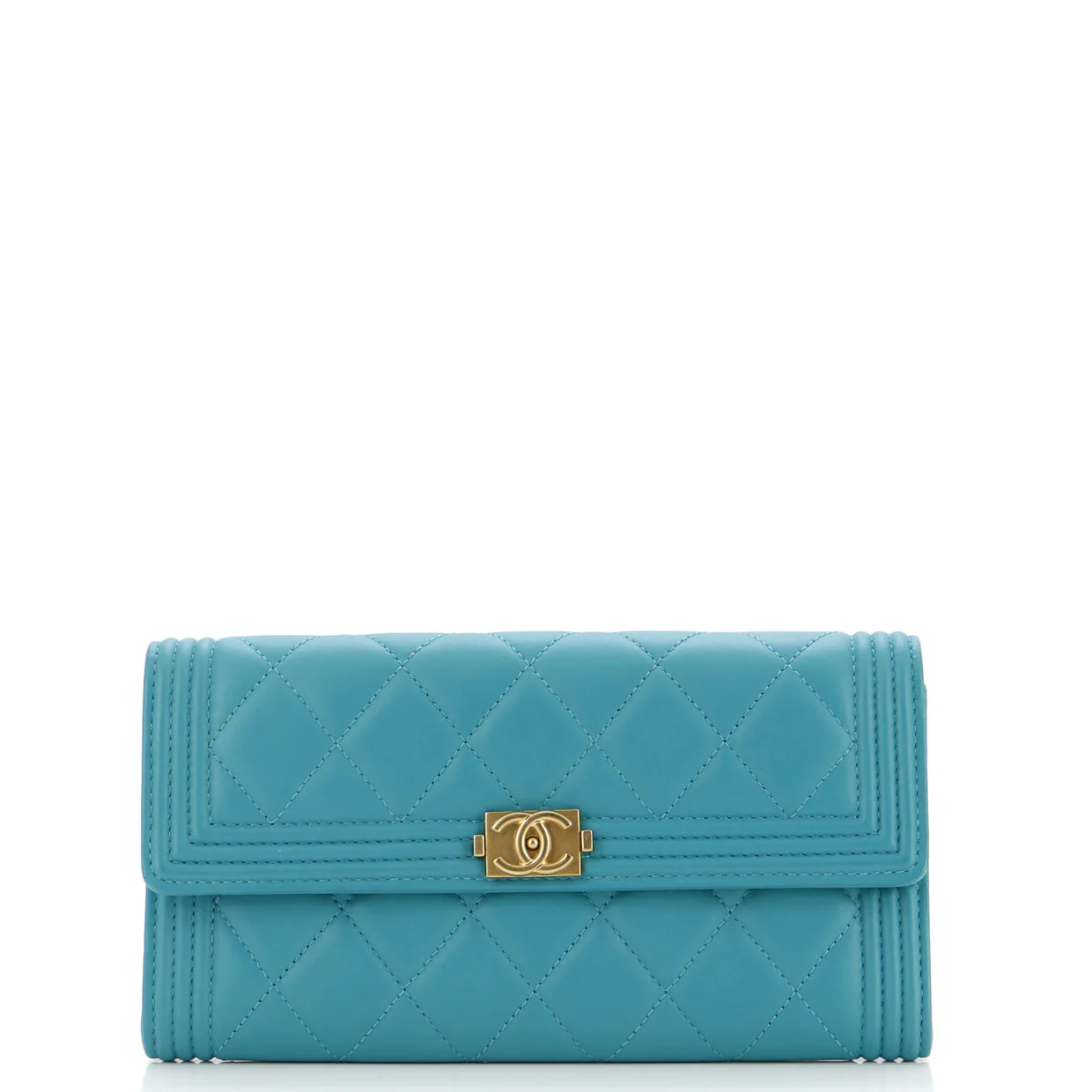 Boy Flap Wallet Quilted Lambskin Long - Deep Luxury