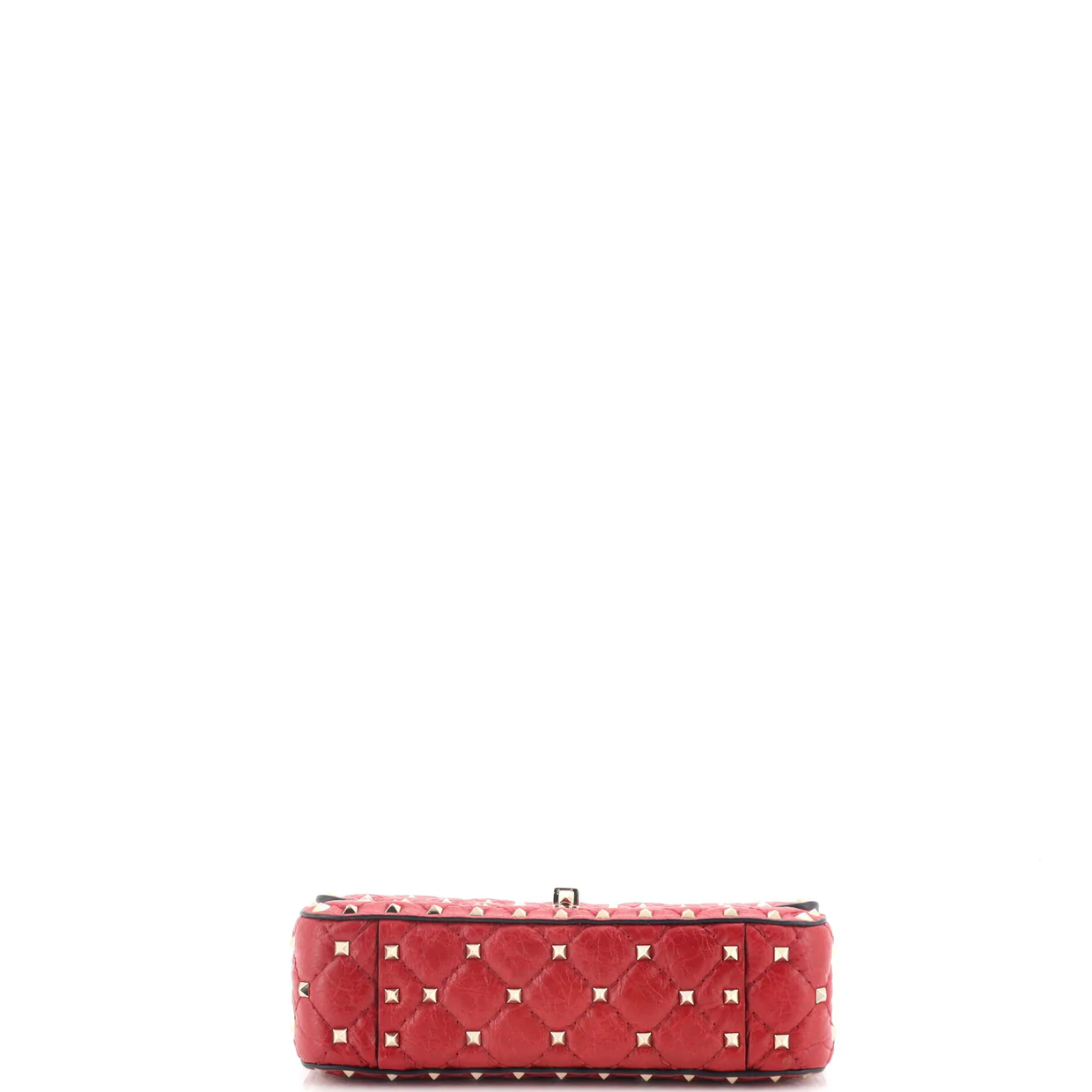 Rockstud Spike Flap Bag Crystal Embellished Quilted Leather Small - Deep Luxury