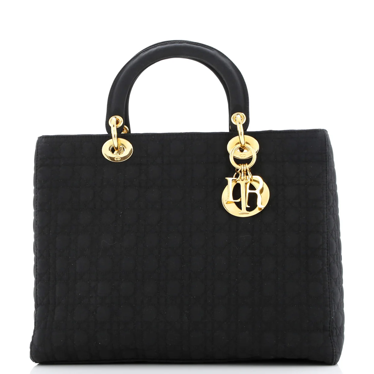 Vintage Lady Dior Bag Cannage Quilt Nylon Large - Deep Luxury