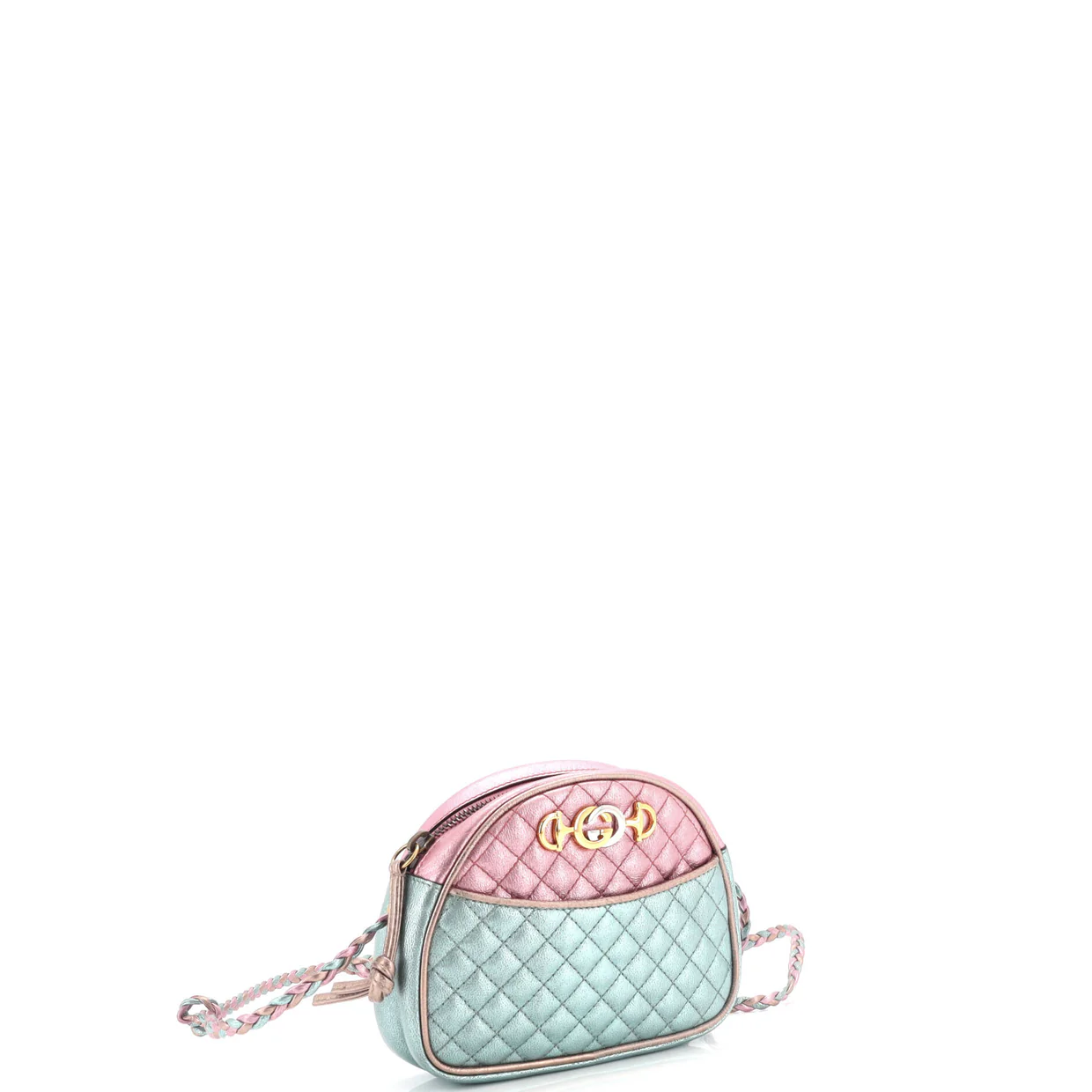 Trapuntata Camera Shoulder Bag Quilted Laminated Leather Mini - Deep Luxury