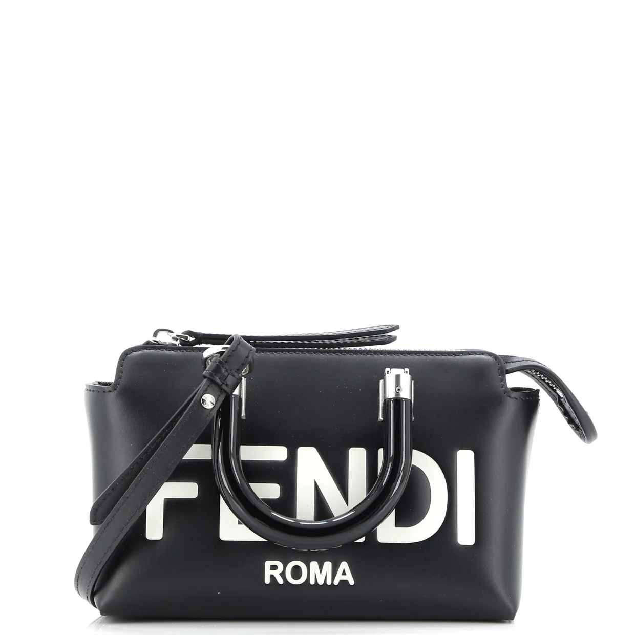 Logo By The Way Top Handle Bag Embossed Leather Mini - Deep Luxury