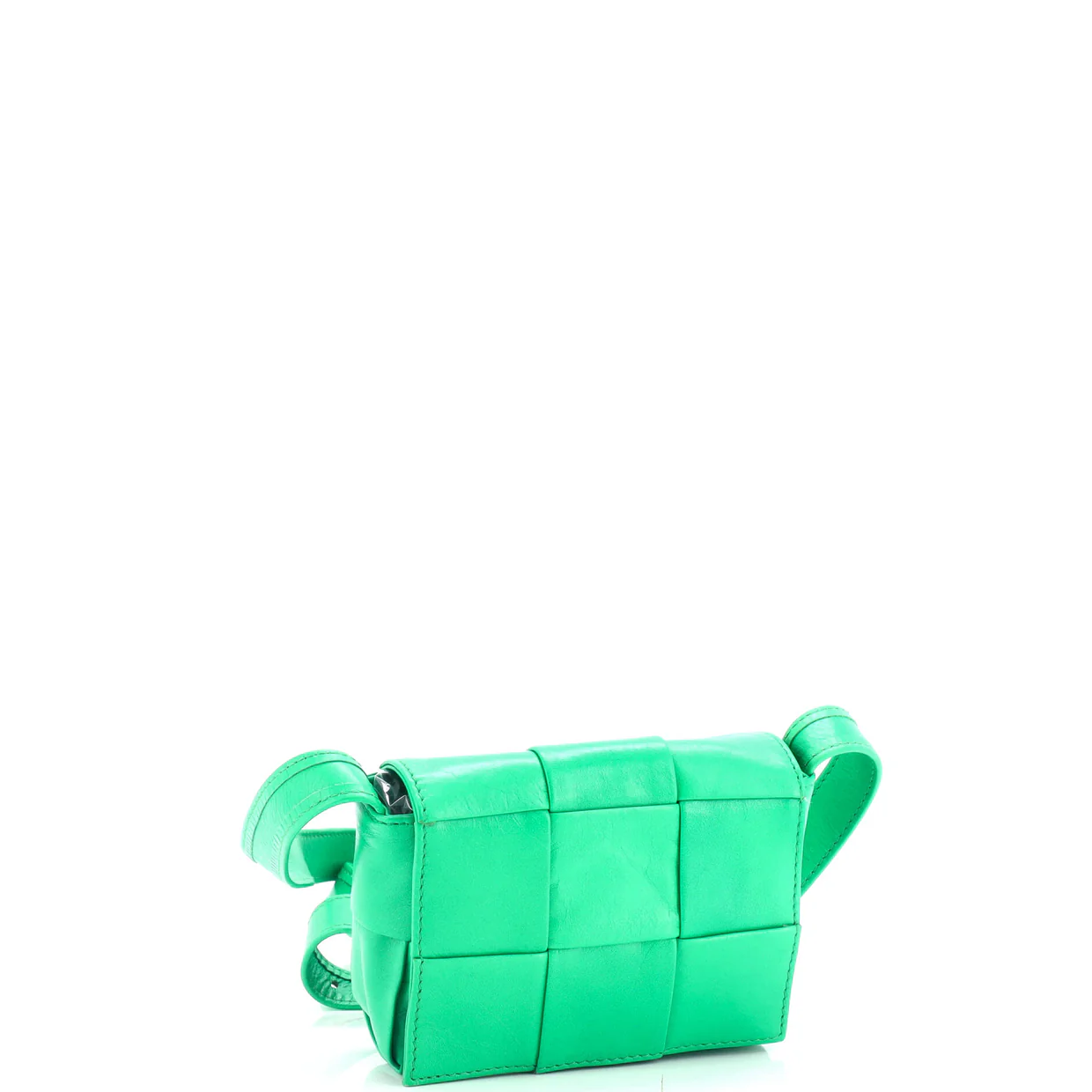 Cassette Crossbody Bag Maxi Intrecciato Leather Mini - Deep Luxury