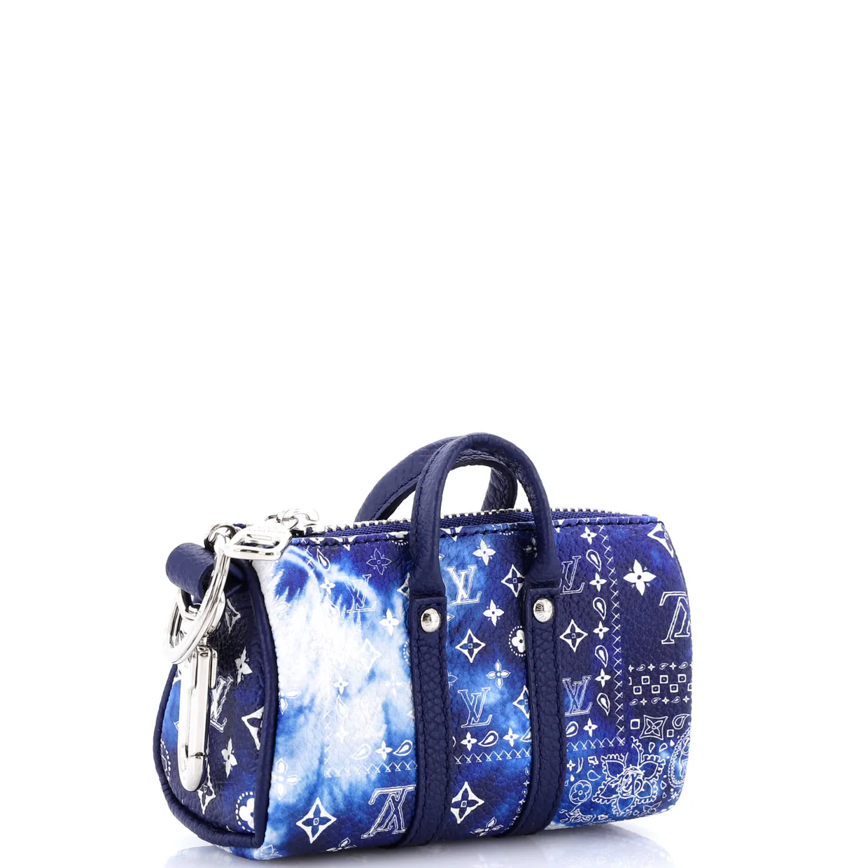 Mini Keepall Bag Charm And Key Holder Limited Edition Monogram Bandana Leather - Deep Luxury