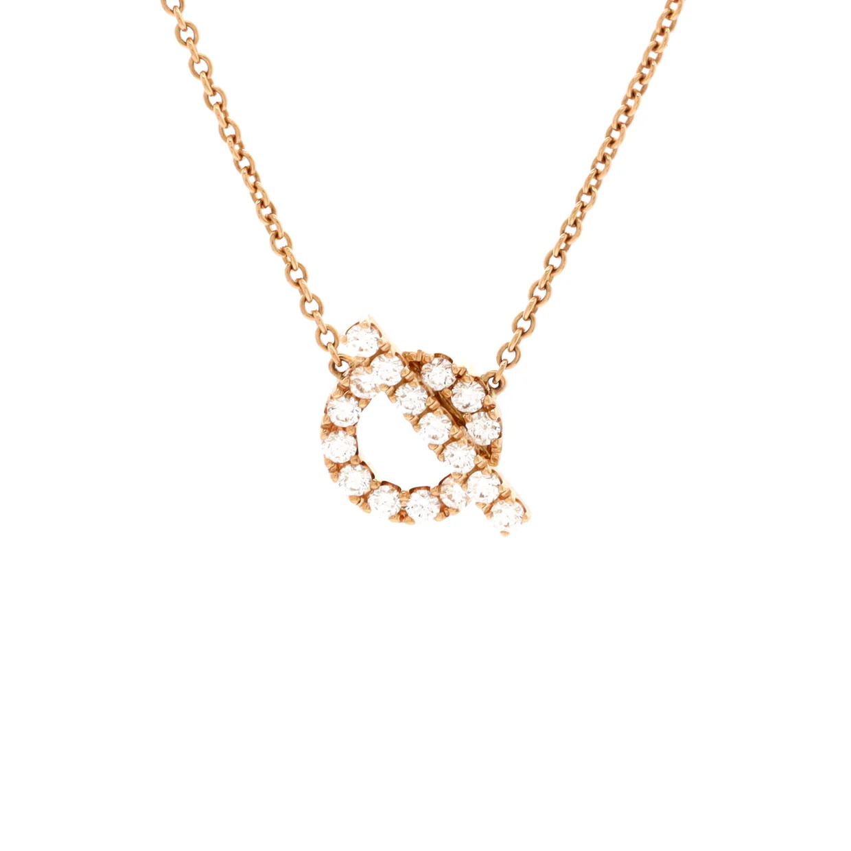 Finesse Pendant Necklace 18K Rose Gold and Diamonds - Deep Luxury
