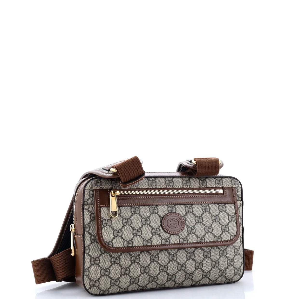 Interlocking G Patch Buckle Backpack GG Coated Canvas - Deep Luxury