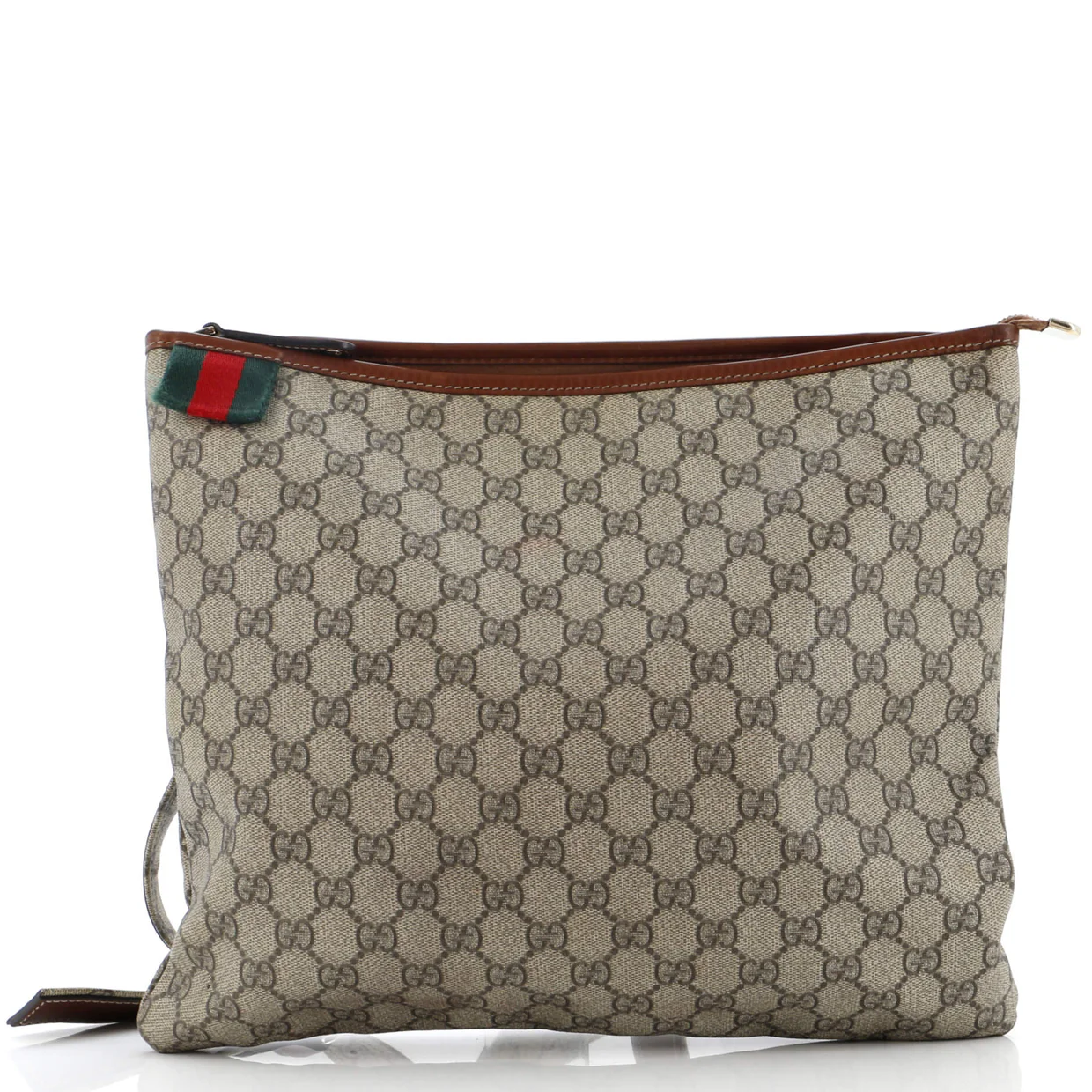 Web Loop Flat Messenger GG Coated Canvas Large - Deep Luxury