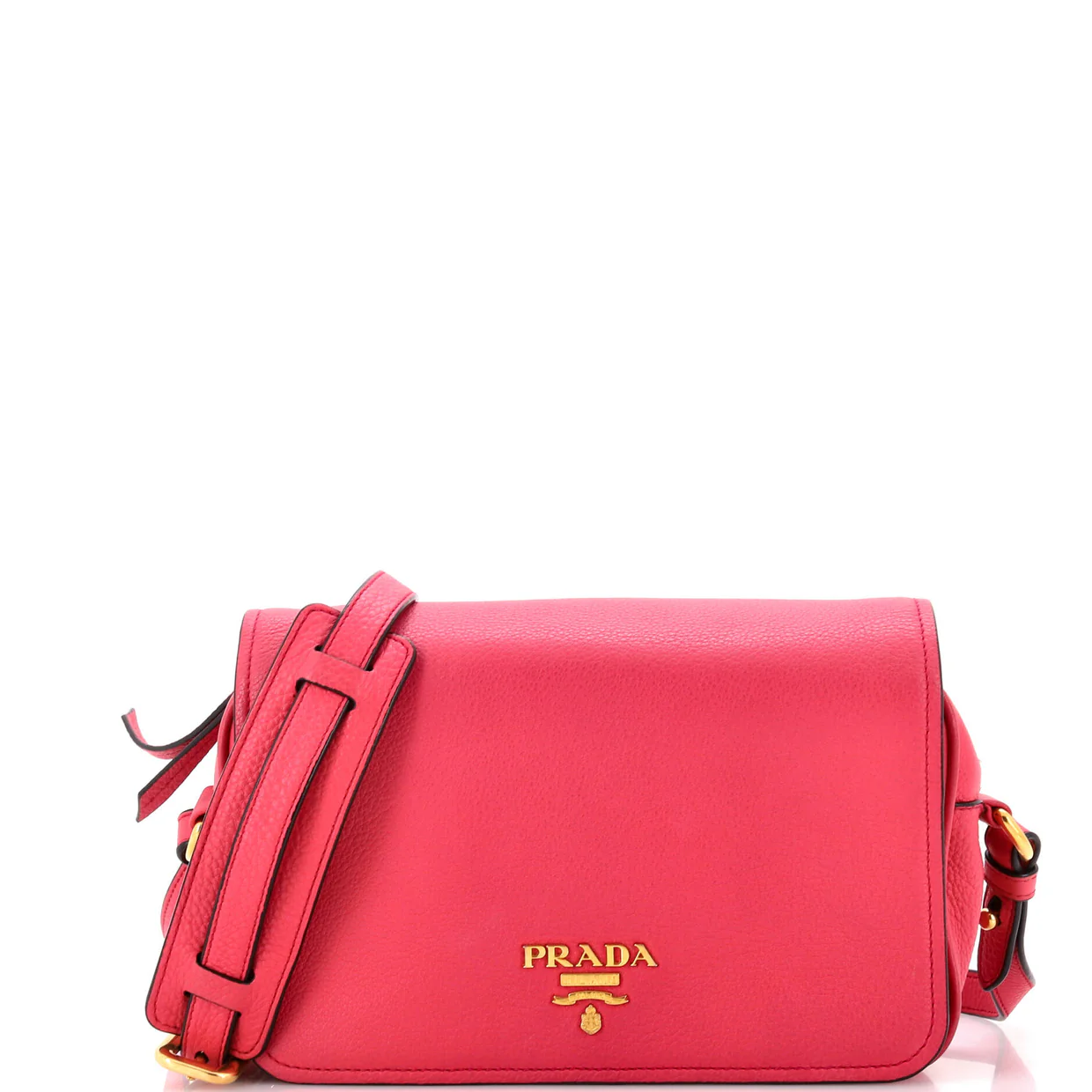 Flap Zip Crossbody Bag Vitello Phenix Small - Deep Luxury