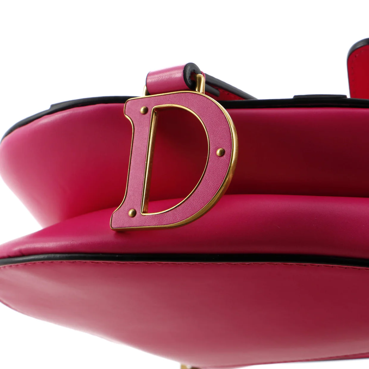 Saddle Handbag with Strap Leather Mini - Deep Luxury