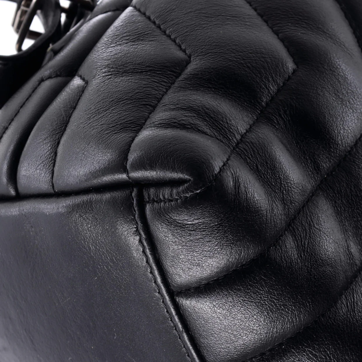 LouLou Backpack Matelasse Chevron Leather Medium - Deep Luxury