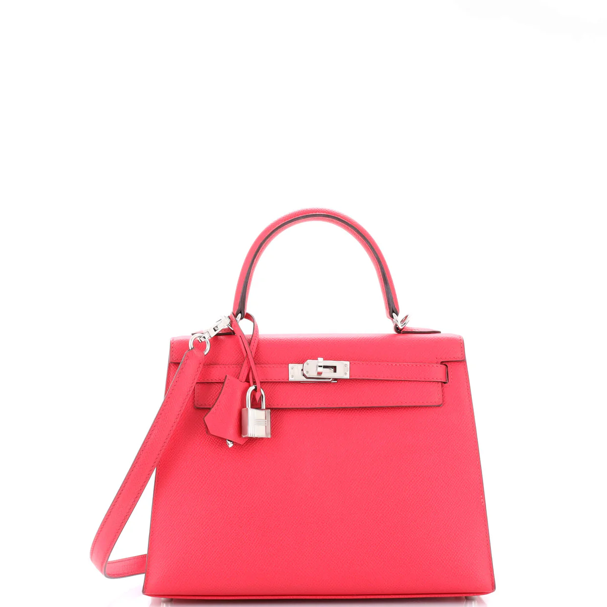 Kelly Handbag Rose Extreme Epsom with Palladium Hardware 25 - Deep Luxury