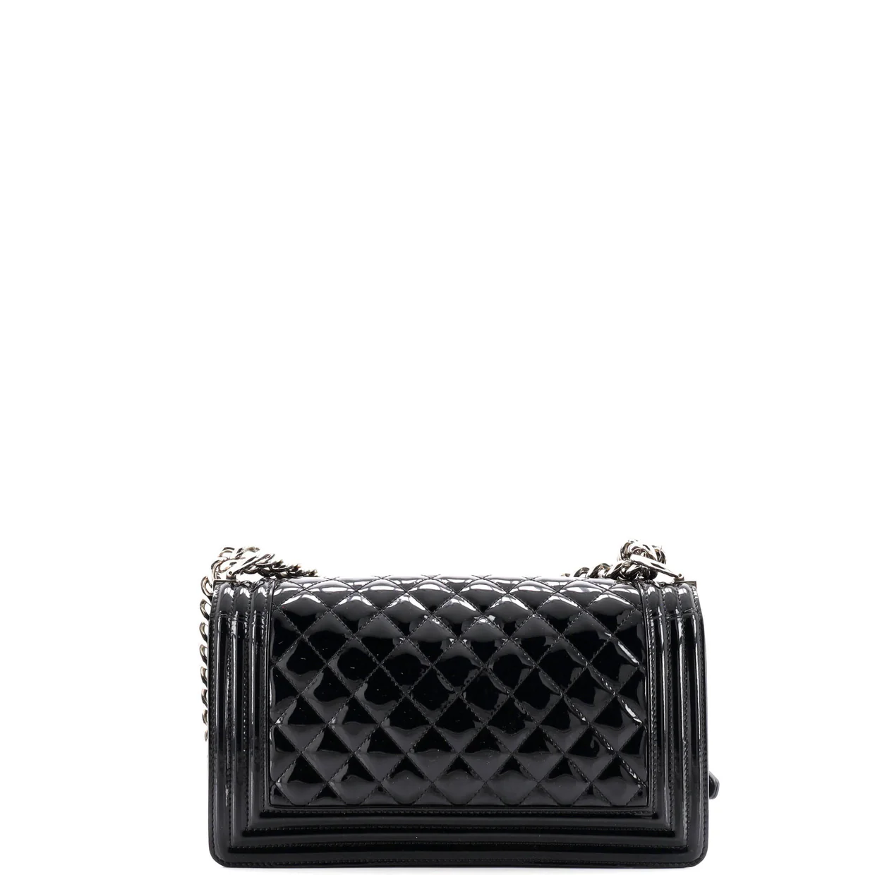 Boy Flap Bag Quilted Plexiglass Patent Old Medium - Deep Luxury