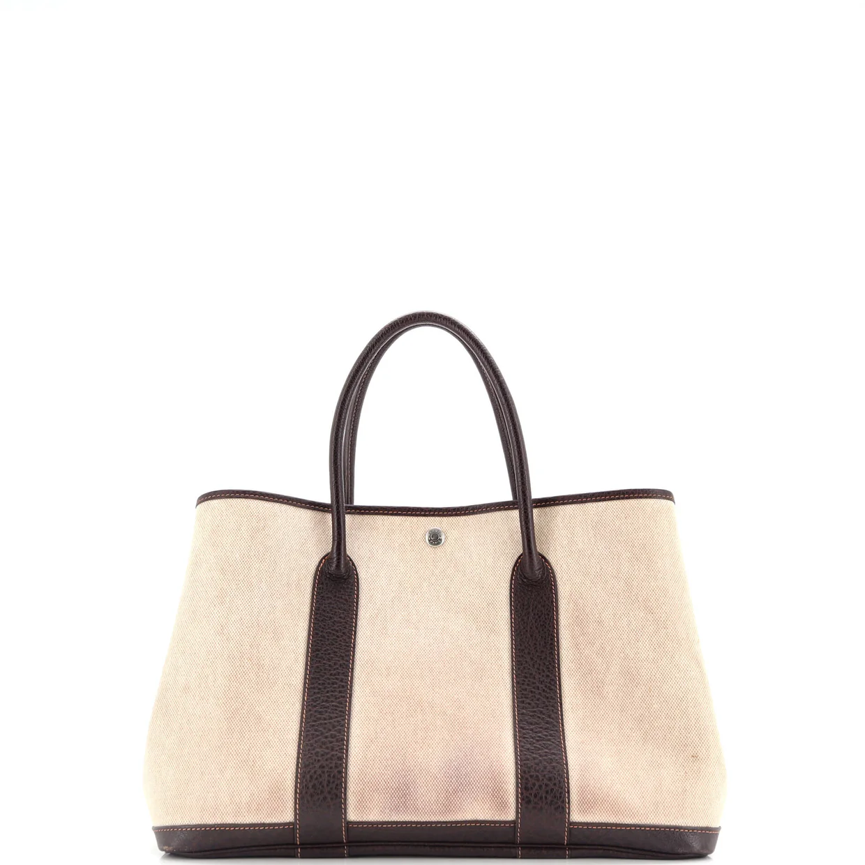 Garden Party Tote Toile and Leather 36 - Deep Luxury