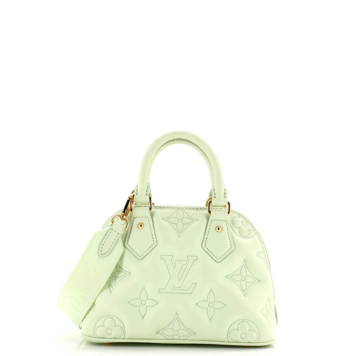Alma Handbag Bubblegram Leather BB - Deep Luxury