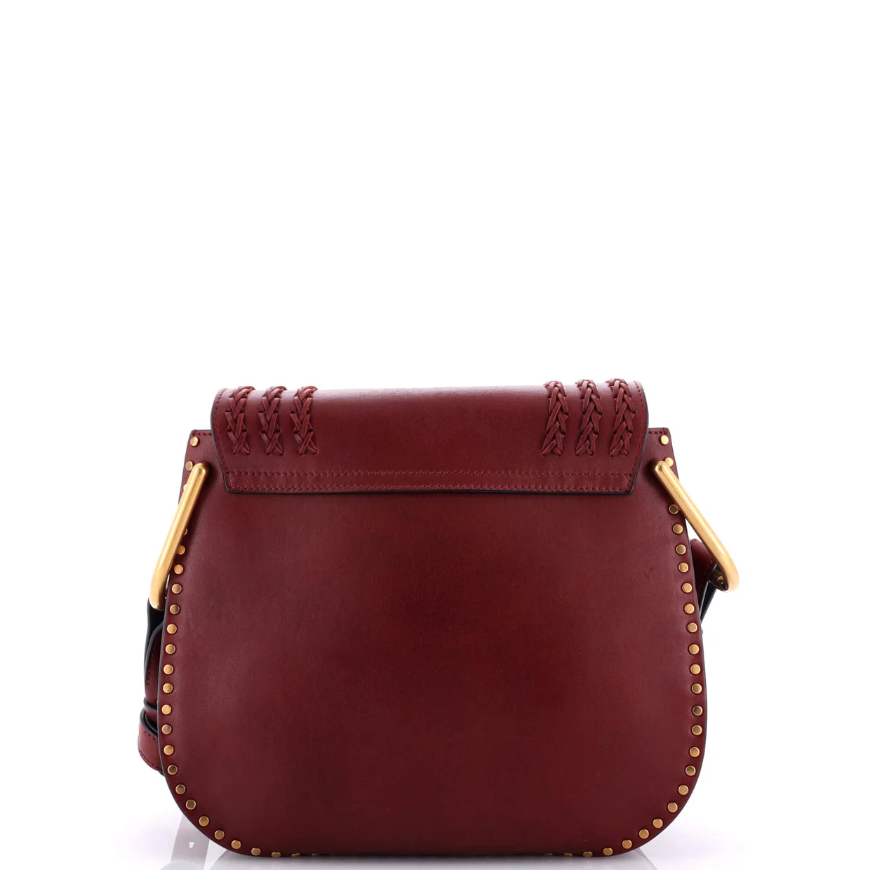 Hudson Handbag Whipstitch Leather Medium - Deep Luxury