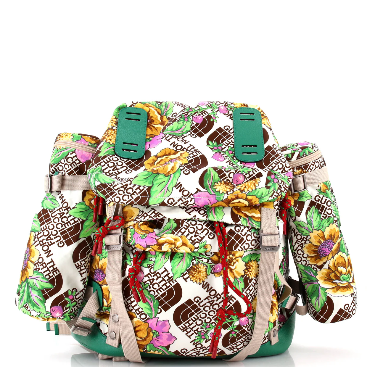 Gucci x The North Face Flap Backpack Printed Nylon Large - Deep Luxury
