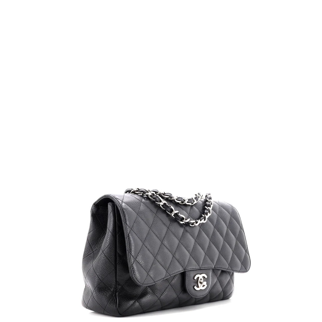Classic Single Flap Bag Quilted Caviar Jumbo - Deep Luxury