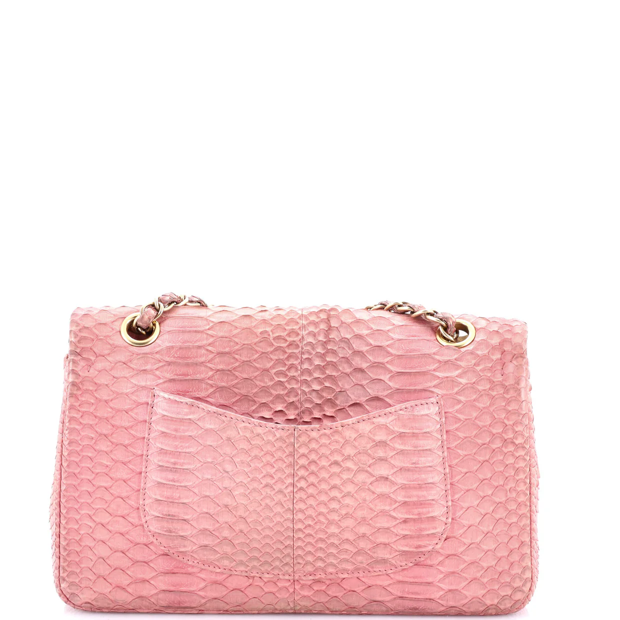 Classic Double Flap Bag Python Medium - Deep Luxury