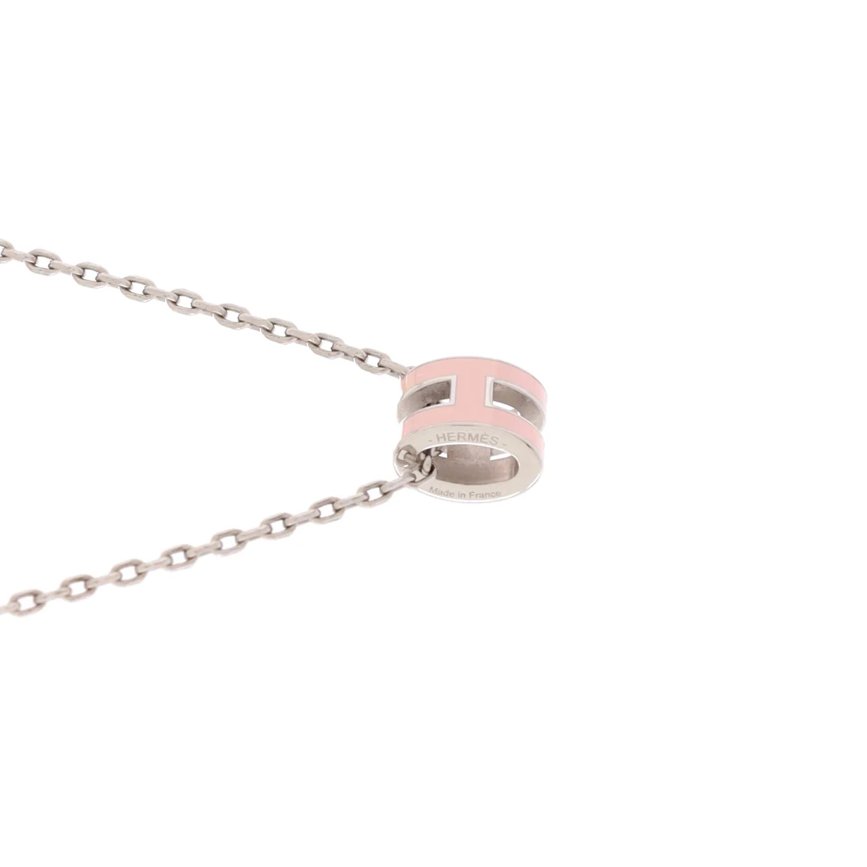 Pop H Pendant Chain Necklace Metal and Enamel Mini - Deep Luxury