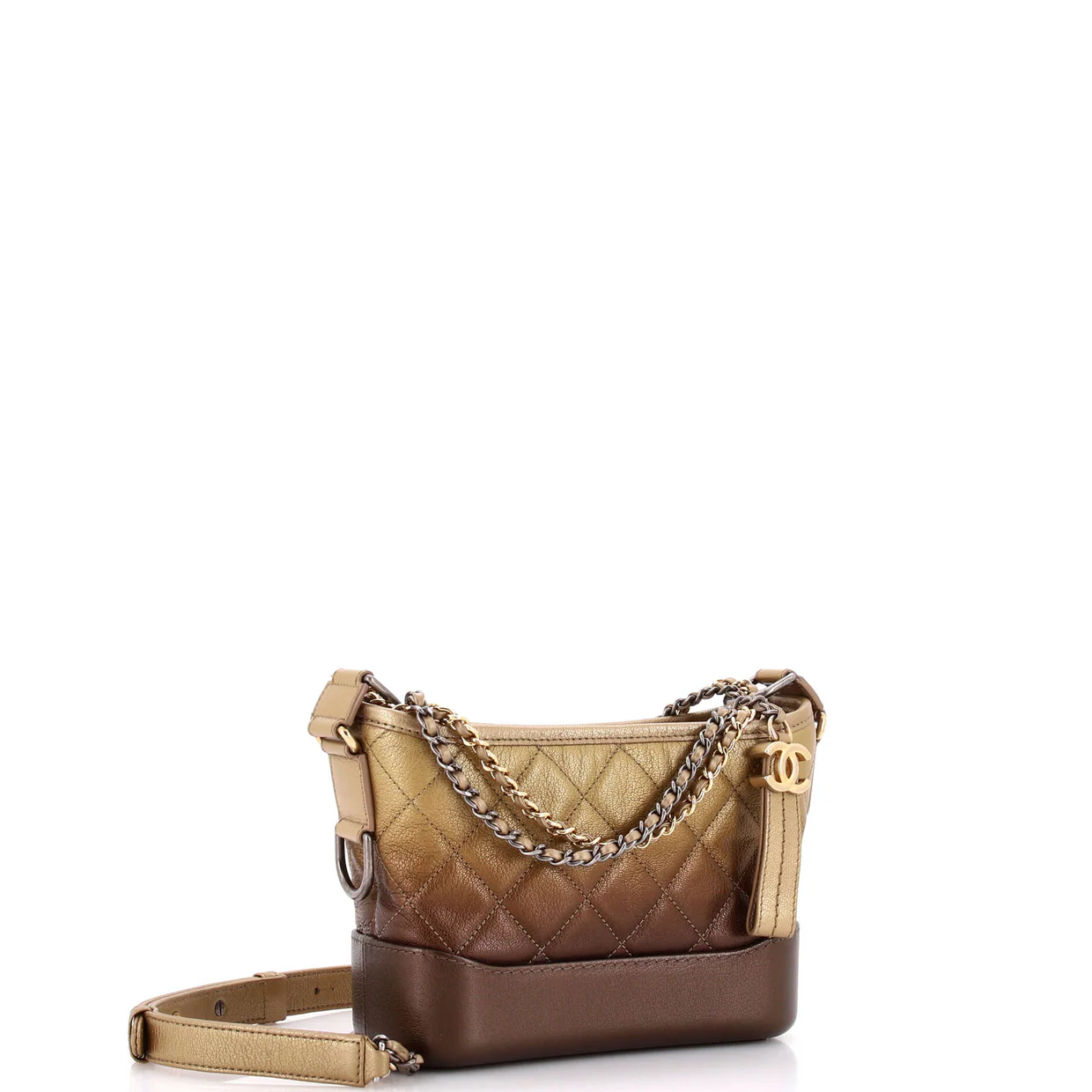 Gabrielle Hobo Quilted Ombre Calfskin Small - Deep Luxury