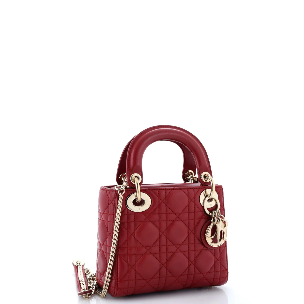 Lady Dior Chain Bag Cannage Quilt Lambskin Mini - Deep Luxury