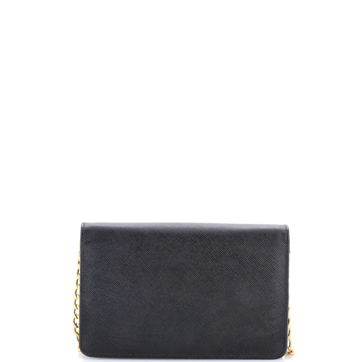 Chain Wallet Crossbody Saffiano Leather - Deep Luxury