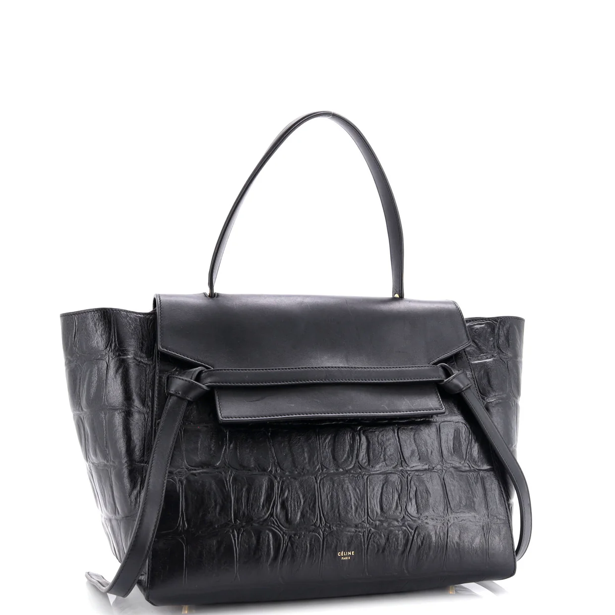 Belt Bag Crocodile Embossed Leather Medium - Deep Luxury