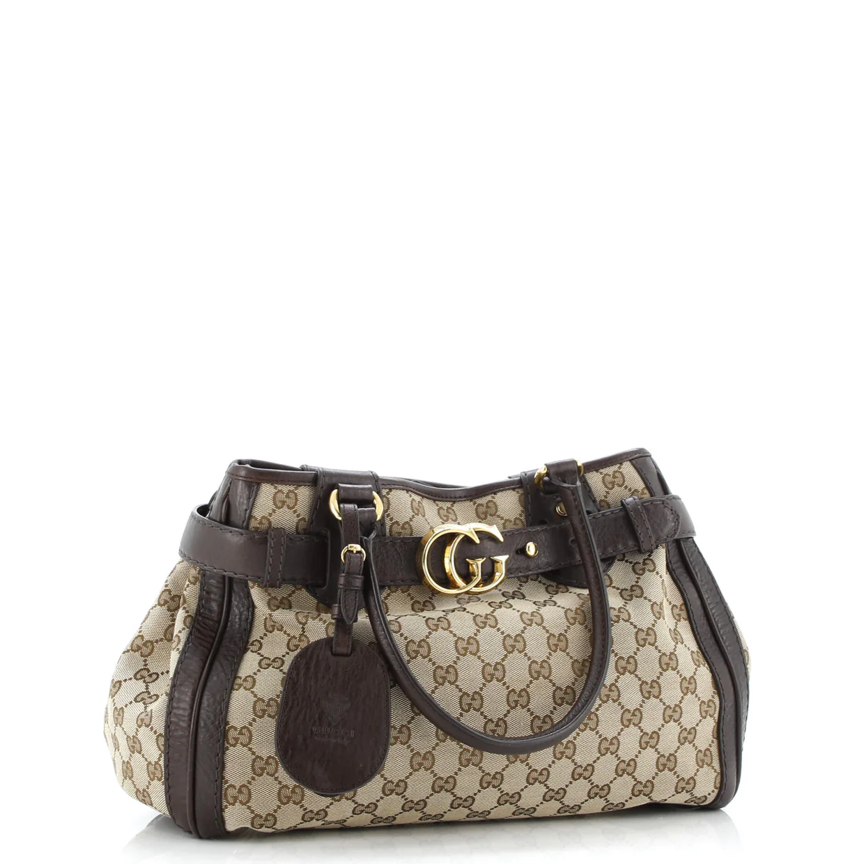 GG Running Tote GG Canvas with Leather Medium - Deep Luxury