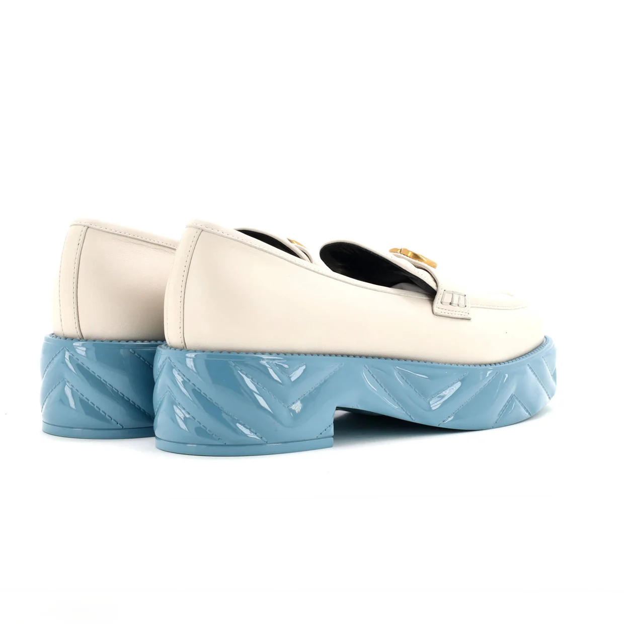 Women's GG Marmont Platform Loafers Matelasse Leather - Deep Luxury