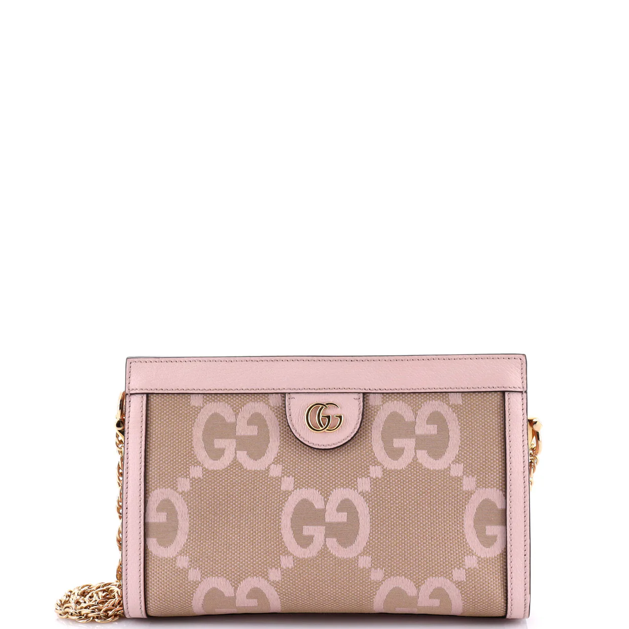 Ophidia Chain Shoulder Bag Jumbo GG Canvas Small - Deep Luxury