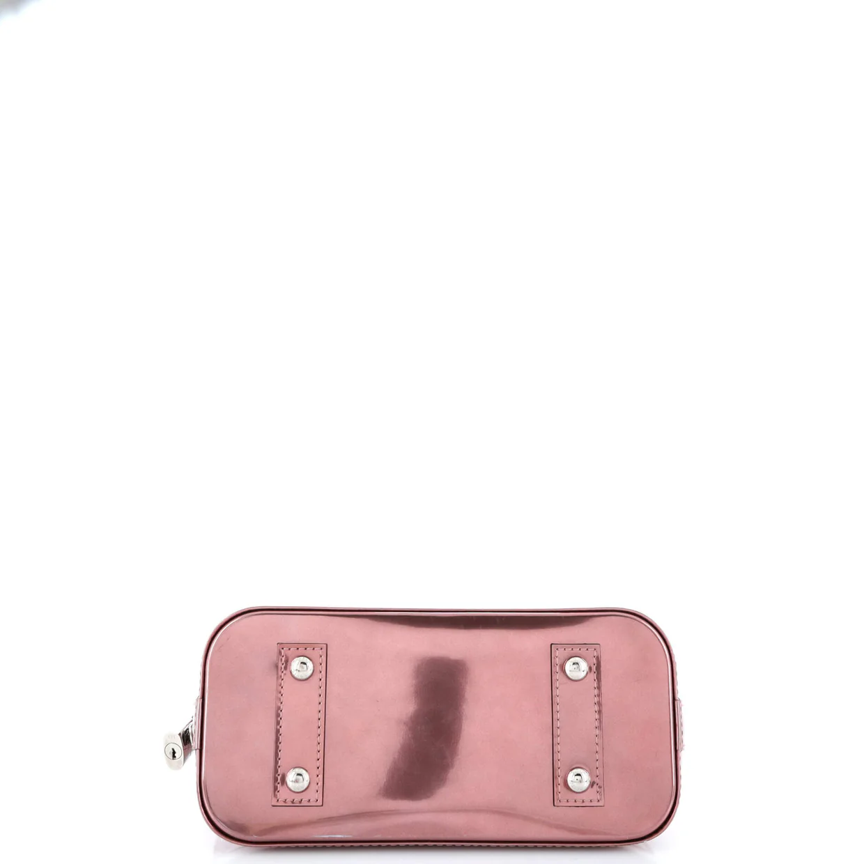 Alma Handbag Metallic Monogram Vernis with Leather BB - Deep Luxury