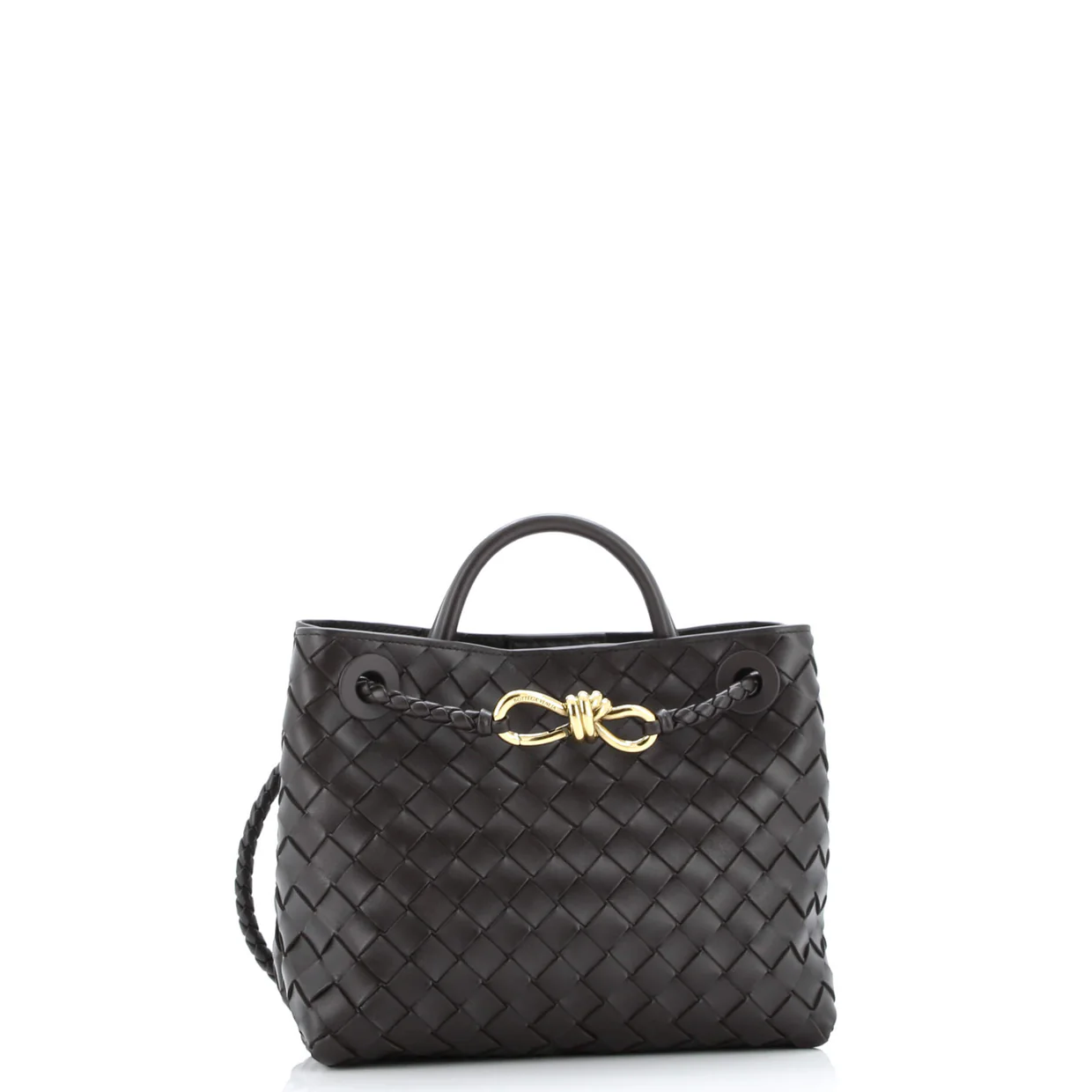 Andiamo Top Handle Bag Intrecciato Nappa Small - Deep Luxury