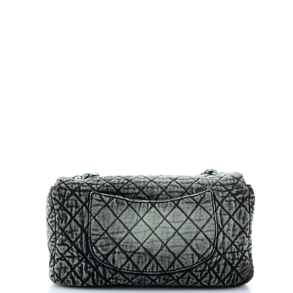 Denimpression Flap Bag Quilted Distressed Denim Medium - Deep Luxury