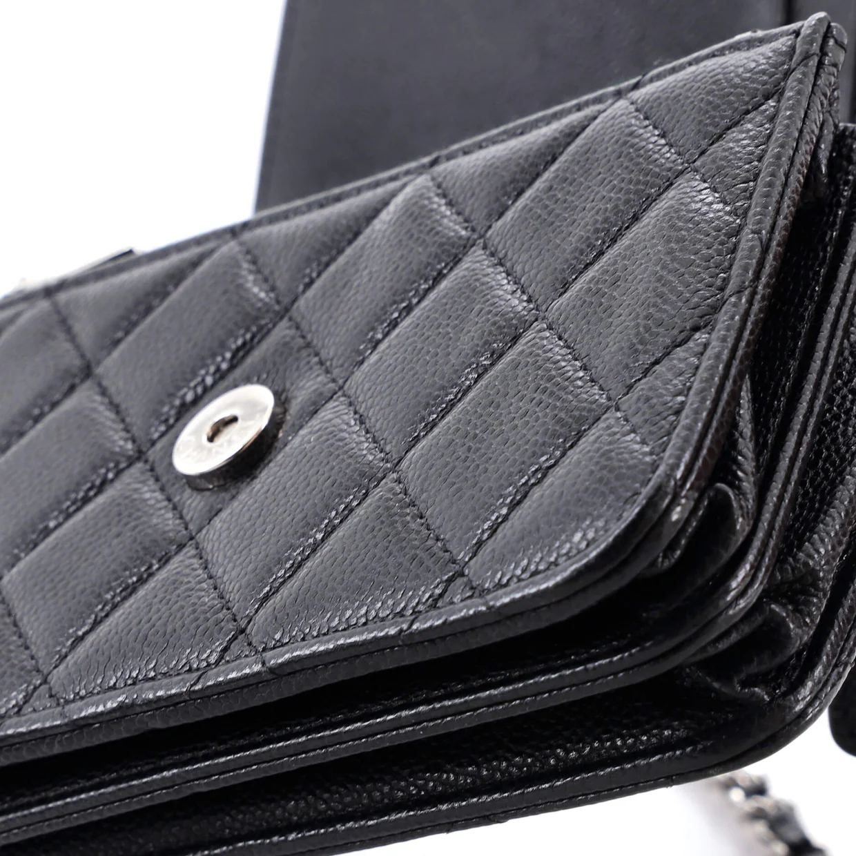 Wallet on Chain Quilted Caviar Mini - Deep Luxury