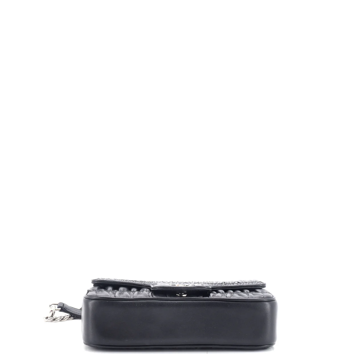 Chain Flap Shoulder Bag Nappa Gaufre Small - Deep Luxury